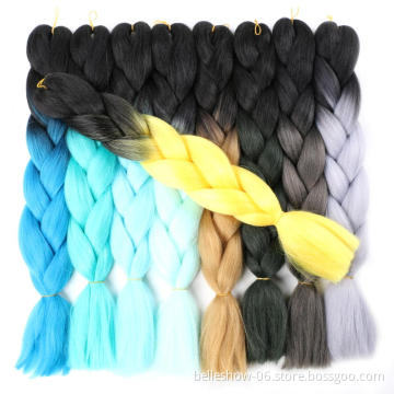 Bellwshow ombre braiding hair synthetic